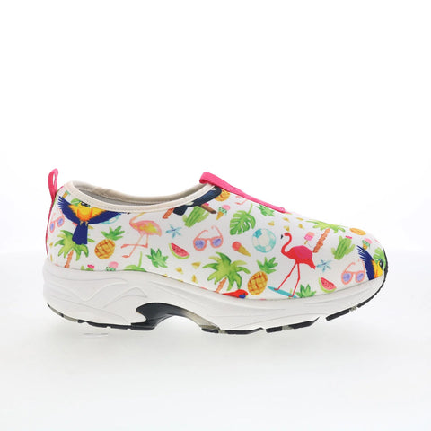 Drew Blast 10065-95 Womens White Extra Wide Canvas Athletic Running Shoes