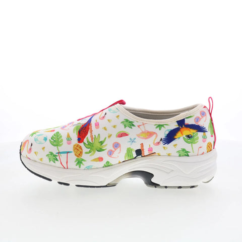 Drew Blast 10065-95 Womens White Extra Wide Canvas Athletic Running Shoes