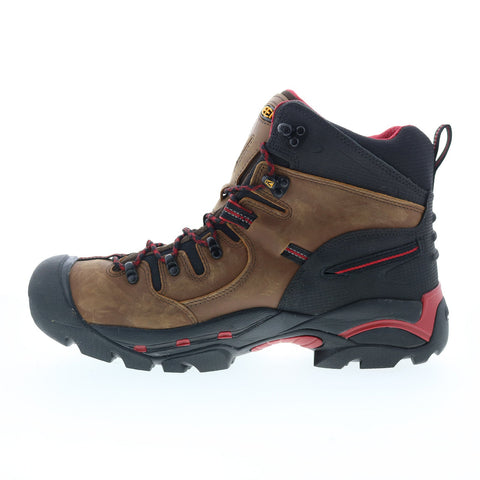 Keen Pittsburgh Bison Steel Toe Waterproof Boots Mens Brown Wide Work Boots
