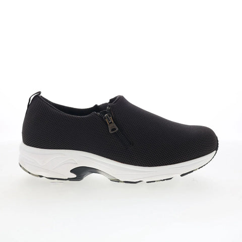 Drew Swift 10077-10 Womens Black Narrow Mesh Slip On Athletic Walking Shoes