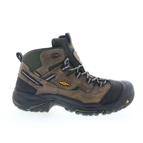 Keen Barddock WP Steel Toe Boot Made In USA Mens Brown Wide Work Boots