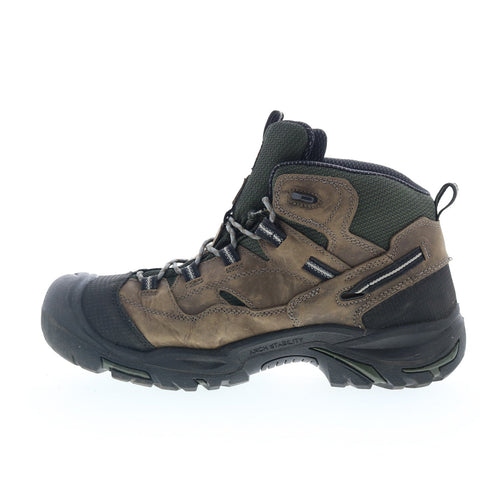 Keen Barddock WP Steel Toe Boot Made In USA Mens Brown Wide Work Boots