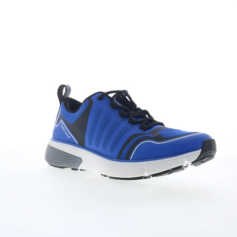 Dr. Comfort Gordon 10150 Mens Blue Mesh Lace Up Athletic Running Shoes