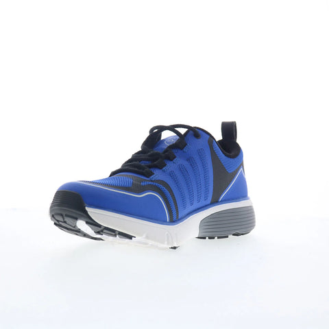 Dr. Comfort Gordon 10150 Mens Blue Mesh Lace Up Athletic Running Shoes