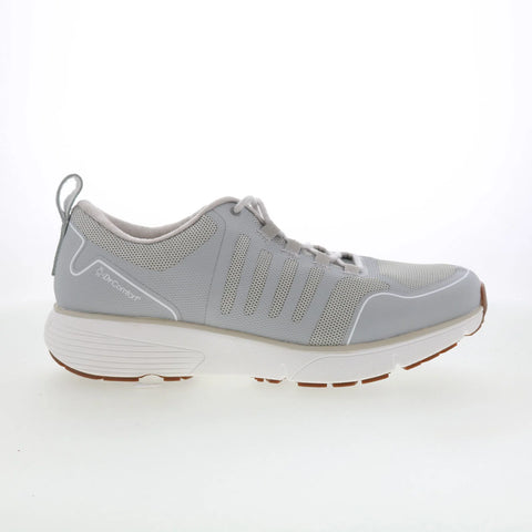 Dr. Comfort Gordon 10180 Womens Gray Mesh Lace Up Athletic Running Shoes