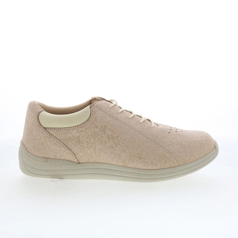 Drew Tulip 10202-3Y Womens Beige Wide Leather Lace Up Lifestyle Sneakers Shoes