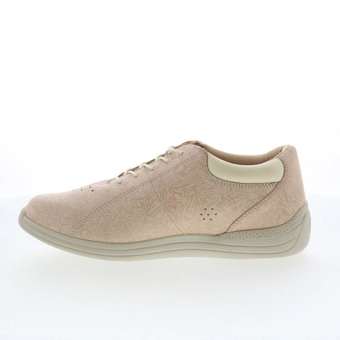 Drew Tulip 10202-3Y Womens Beige Wide Leather Lace Up Lifestyle Sneakers Shoes
