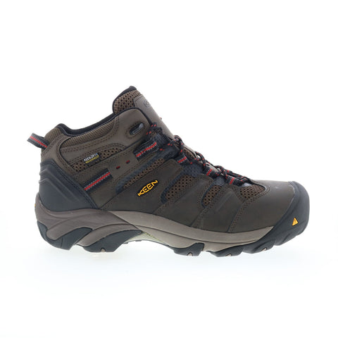 Keen Lasning Mid Watterproof Mid Steel Toe 1022098 Mens Brown Wide Work Boots