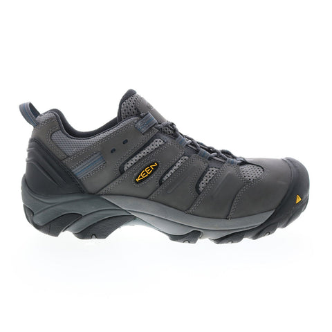 Keen Lansing Low Steel Toe 1023204 Mens Gray Wide Leather Work & Safety Shoes