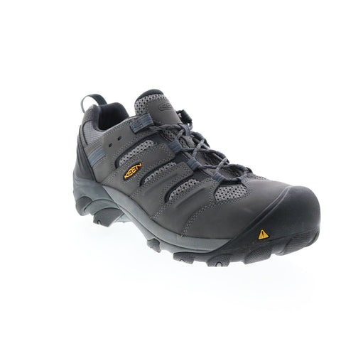 Keen Lansing Low Steel Toe 1023204 Mens Gray Wide Leather Work & Safety Shoes