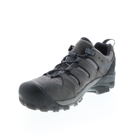 Keen Lansing Low Steel Toe 1023204 Mens Gray Wide Leather Work & Safety Shoes