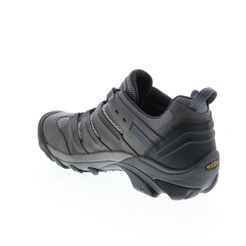 Keen Lansing Low Steel Toe 1023204 Mens Gray Wide Leather Work & Safety Shoes