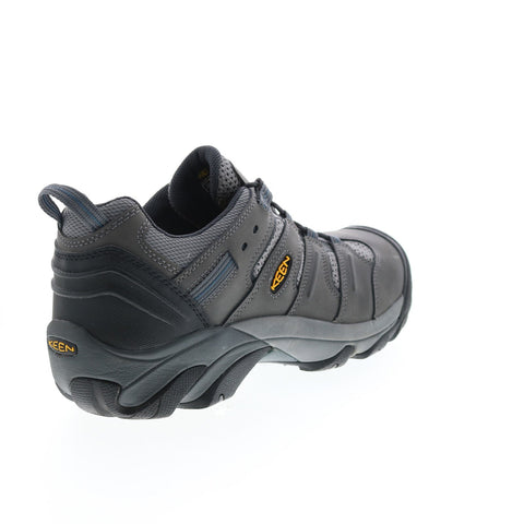 Keen Lansing Low Steel Toe 1023204 Mens Gray Wide Leather Work & Safety Shoes