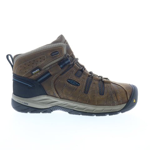 Keen Flint II Waterproof Boot Steel Toe 1023237 Mens Brown Work Boots