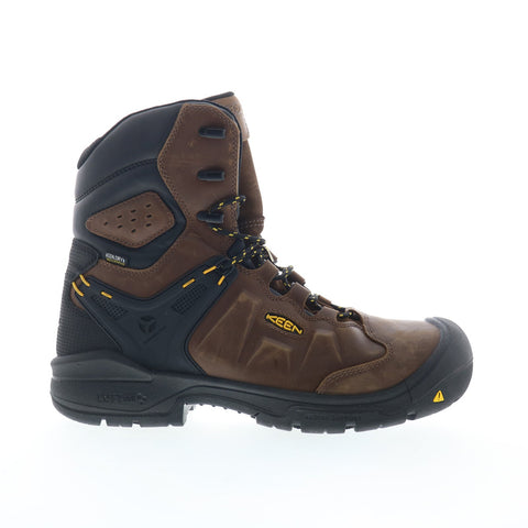 Keen Dover 8" WP Boot Carbon Toe Made In USA Mens Brown Wide Work Boots