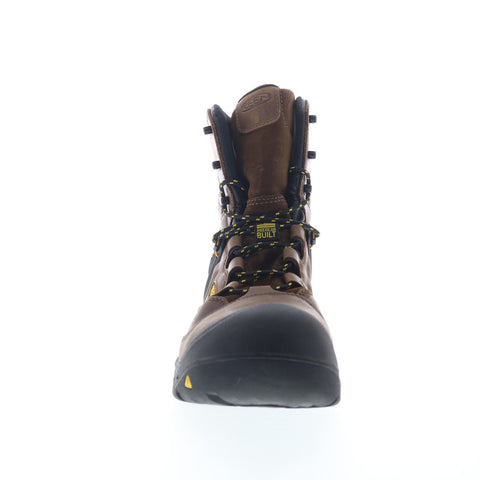 Keen Dover 8" WP Boot Carbon Toe Made In USA Mens Brown Wide Work Boots