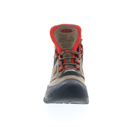 Keen Ridge Flex Mid 1025416 Mens Brown Wide Leather Lace Up Hiking Boots