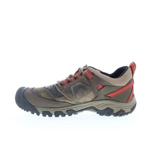 Keen Ridge Flex WP Hiking Boots Soft Toe Mens Brown Athletic Hiking Shoes