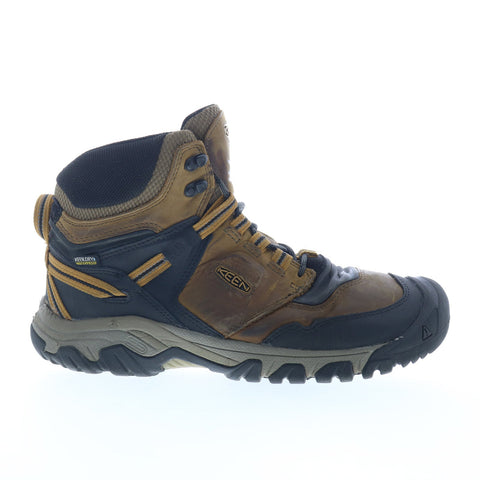 Keen Ridge Flex Mid Waterproof 1025666 Mens Brown Leather Hiking Boots