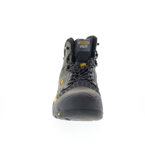 Keen Troy 6" Waterproof Carbon Toe Boot Made In USA Mens Gray Work Boots