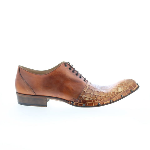 Debut Cocco 1025 Mens Brown Leather Oxfords & Lace Ups Cap Toe Shoes