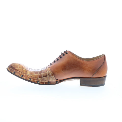 Debut Cocco 1025 Mens Brown Leather Oxfords & Lace Ups Cap Toe Shoes