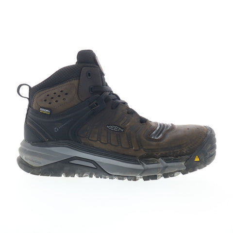 Keen Kansas City Mid Lace-Up WP Work Carbon Toe Mens Brown Wide Work Boots
