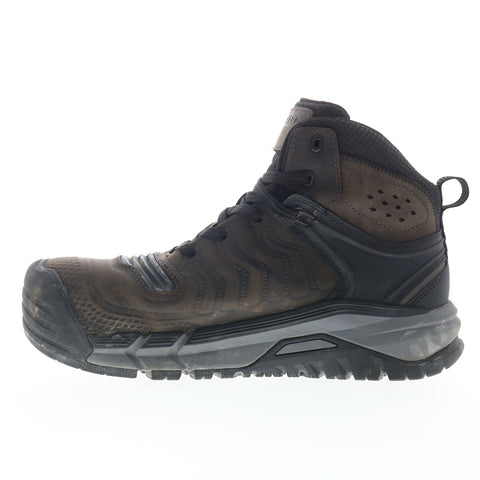 Keen Kansas City Mid Lace-Up WP Work Carbon Toe Mens Brown Wide Work Boots
