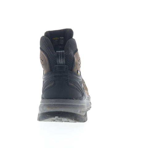 Keen Kansas City Mid Lace-Up WP Work Carbon Toe Mens Brown Wide Work Boots