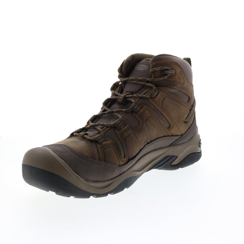 Keen Circadia Mid Waterproof 1026769 Mens Brown Leather Hiking Boots
