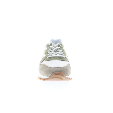 Ambitious 10469B Mens White Suede Lace Up Lifestyle Sneakers Shoes