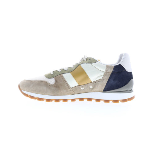 Ambitious 10469B Mens White Suede Lace Up Lifestyle Sneakers Shoes