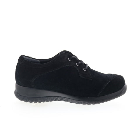 Drew Hope 10573-53 Womens Black Suede Lace Up Oxford Flats Shoes