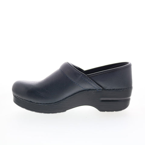 Dansko Professional 106-750202 Womens Blue Leather Clogs Flats Shoes