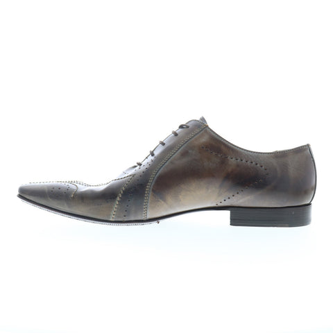 Debut Larice 1078 Mens Brown Leather Lace Up Oxfords & Lace Ups Casual Shoes