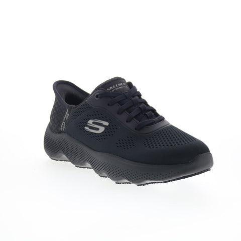 Skechers Slip-ins Slip Resitant Massage Step Griela Womens Black Work Shoes