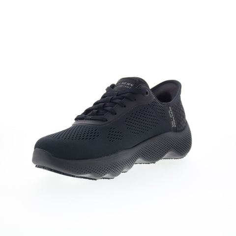 Skechers Slip-ins Slip Resitant Massage Step Griela Womens Black Work Shoes
