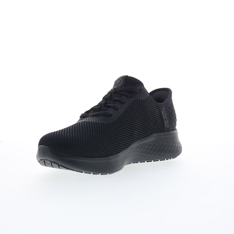 Skechers Skech-Lite Pro Slip Resistant Exdown Womens Black Wide Work Shoes