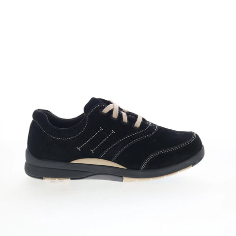 Drew Columbia 10829-12 Womens Black Wide Suede Lace Up Athletic Walking Shoes