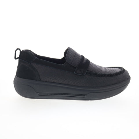 Drew Java 10841-19 Womens Black Leather Slip On Lifetsyle Sneakers Shoes