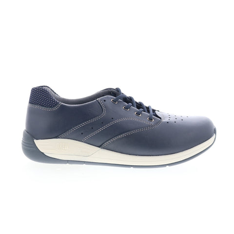 Drew Tour 10857-42 Womens Blue Wide Leather Lace Up Lifetsyle Sneakers Shoes