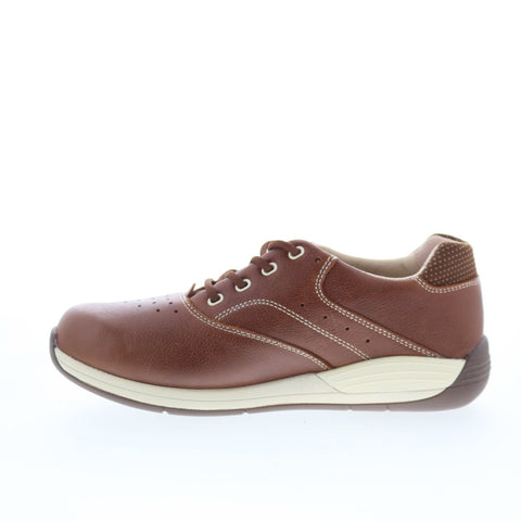 Drew Tour 10857-7T Womens Brown Wide Leather Lace Up Lifetsyle Sneakers Shoes