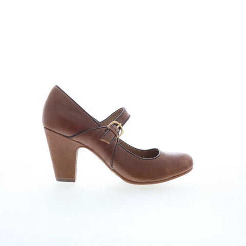 Sofft Miranda 1095300 Womens Brown Leather Hook & Loop Pumps Heels Shoes
