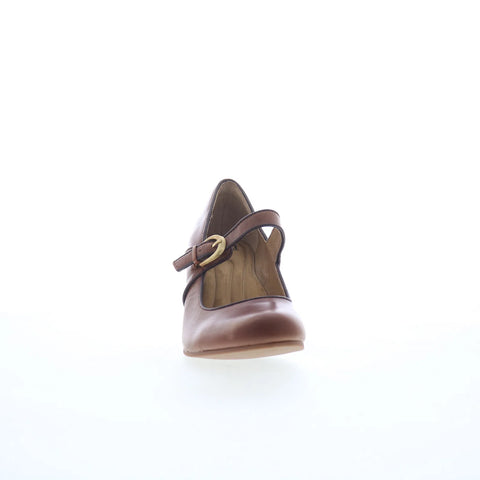 Sofft Miranda 1095300 Womens Brown Leather Hook & Loop Pumps Heels Shoes