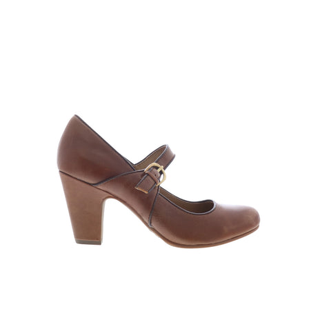 Sofft Miranda 1095300 Womens Brown Leather Hook & Loop Pumps Heels Shoes