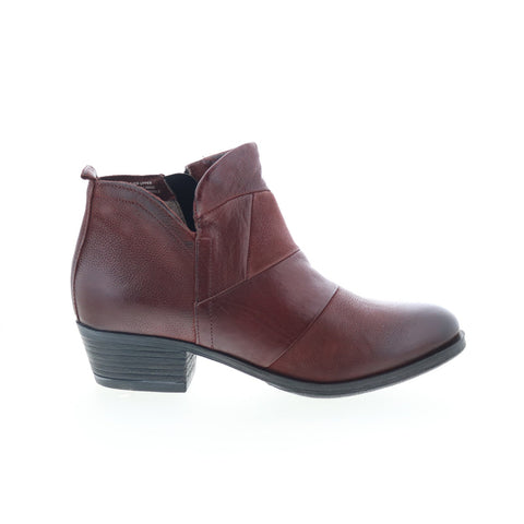 Miz Mooz Burlington 111258-101-6345 Womens Burgundy Ankle & Booties Boots