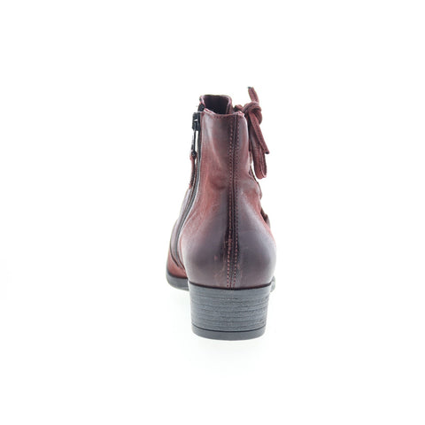 Miz Mooz Baxter 111264-101-6345 Womens Burgundy Leather Ankle & Booties Boots