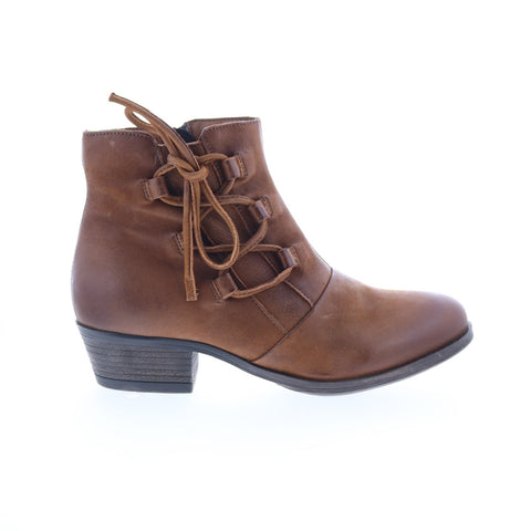 Miz Mooz Baxter 111264-101-6944 Womens Brown Leather Ankle & Booties Boots