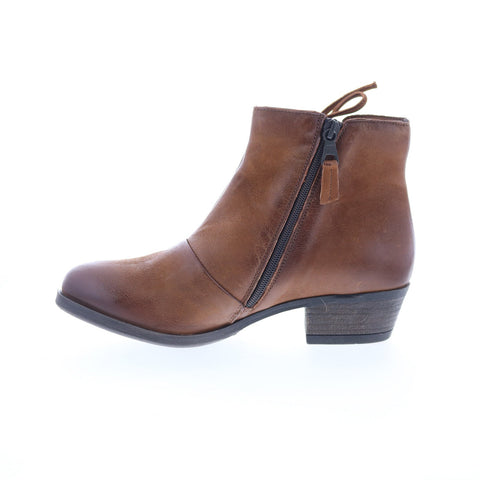 Miz Mooz Baxter 111264-101-6944 Womens Brown Leather Ankle & Booties Boots