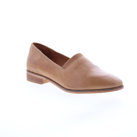 Diba True Nine Pin 11222 Womens Brown Leather Slip On Loafer Flats Shoes
